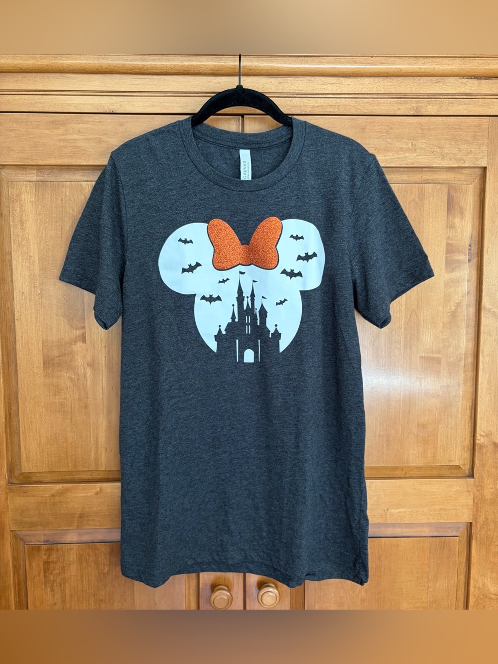 Disney World Halloween Minnie-Inspired Glitter Bow Tee
